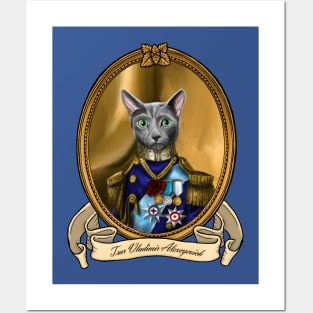 Renaissance Cat - Tsar Vladimir Alexeyevich (A Russian Blue) Posters and Art